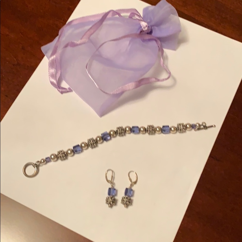 Bracelet with matching earrings